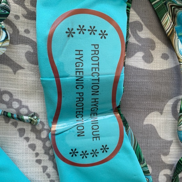 NEW 437 x The Mayfair Group Paradiso Sam Bikini Set (Sz S) Blue Green Marble - Picture 9 of 12